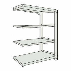【仕様】●色：ネオグレー●間口×奥行×高さ：1460×610×1505mm●棚段数：4段●有効間口：1416mm●組立目安：2人30分●組立式●均等積載量：200kg/段●最大積載量：1500kg/台●棚板調整ピッチ：50mm●質量：46.3kg【特徴】●ボルトを1本も使用していないボルトレス構造で、分解・組立作業が簡単で、作業時間を大幅に短縮できます。●棚の段変更が、50mmピッチで、自由に調整、変更ができます。●高さ、奥行が同じであれば、増結することができます。また、支柱を兼用することにより、コストダウンが図れます。●優れた断面構造で、荷重、横からのねじれにも強いC型形状の支柱を採用しています。●樹脂ベースの使用により、床を傷つけません。【材質/仕上げ】●本体：スチール●本体表面処理：粉体塗装●ベース：ポリプロピレン（再生材100％使用）【注意事項】●集中荷重になりますと耐荷重能力は半減します。必ず均等に荷重を分布させてご使用ください。生産国 日本