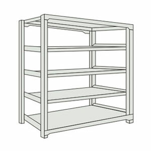 中量ボルトレス棚M5型(単体型・500kgタイプ・5段)961×481×1810mm オネグレー トラスコ M5-6355-NG