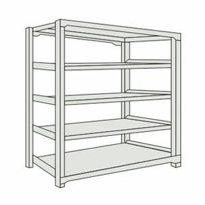 中量ボルトレス棚M5型(単体型・500kgタイプ・5段)961×581×1810mm オネグレー トラスコ M5-6365-NG