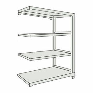 中量ボルトレス棚M5型(連結型・500kgタイプ・4段)1500×581×1510mm オネグレー トラスコ M5-5564B-NG