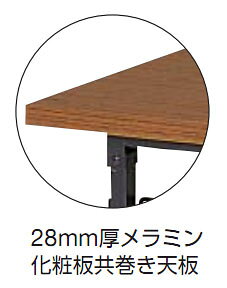 折畳会議用テーブル(下棚付)1200×600×700mm【代引不可・メーカー直送品 車上渡し品】 トラスコ 1260 [2]