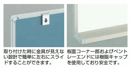 壁掛スチール製ホワイトボード(白暗線)900×1800mm ホワイト トラスコ WGH-102SA-W 3