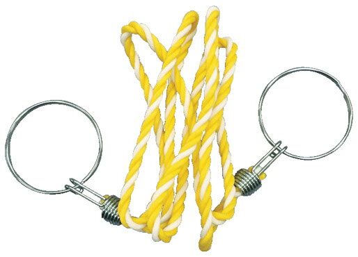 コーン用ロープ 標識 黄×白 12mm×2m ※取寄品 トラスコ TCC-34