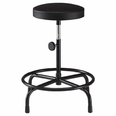 作業用チェア(キャスターなし・ねじ式)座幅315×座高500～640mm ブラック トラスコ NF-25V