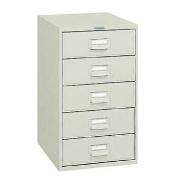 仕様間口×奥行×高さ：253×333×455mm引出し：A4深型5個引出し内寸間口×奥行×高さ：228×327×79mm鍵なしタイプ完成品質量：7.4kg特徴深型タイプは、書類の保管だけでなく、部品などの保管に最適です。材質/仕上げスチール生産国 日本