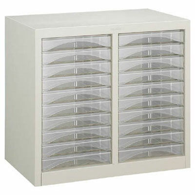 A4型スチール枠レターケース(浅型10段×2列) 528×334×497mm トラスコ A4-S210