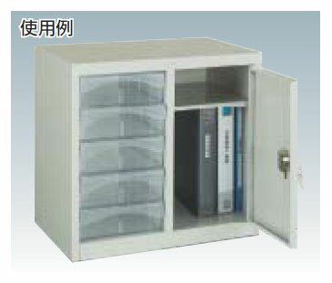 A4型扉棚付コンビ式レターケース(浅型10段) 528×334×497mm トラスコ A4-S210K 2