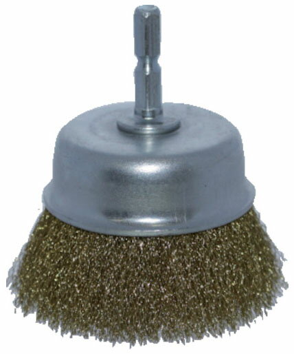 軸付カップブラシ 径65×軸6.35 真鍮線 ※取寄品 トラスコ TB-6634-60