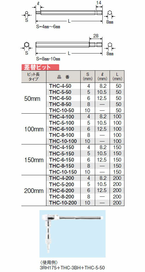 �ۥ���������åȡ��ӥåȥ��å� 3BH-200L ������� MITOLOY THC-3BH-200S