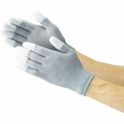 静電気対策用手袋(指先コート)M グレー(1双価格) トラスコ TGL-2996M