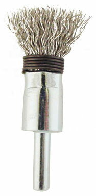 軸付筆型ワイヤーブラシ 15mm ステンレス線 ※取寄品 サンフレックス No.4206