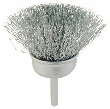 軸付カップ型ワイヤーブラシ 50mm径 鋼線 ※取寄品 サンフレックス No.4101