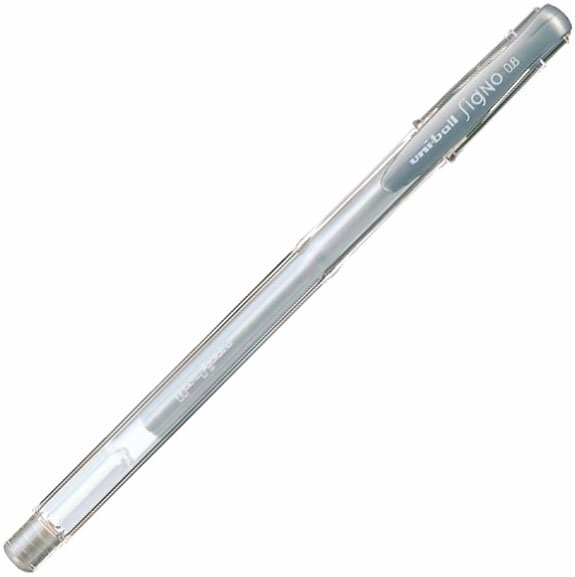 Writing Things - ユニボールペン シグノ スタンダード 0.8mm UM-100 銀 【10本セット】 取寄品 三菱鉛筆 UM100.26 (三菱鉛筆 文房具 文具 事務用品 筆記具)