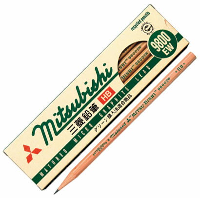 リサイクル鉛筆 9800EW HB 【12本セット(1ダース)】 取寄品 三菱鉛筆 K9800EWHB (三菱鉛筆 文房具 文具 事務用品 筆記具)