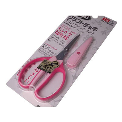 多用途クラフトはさみのロングセラー商品です。いろんなシーンで大活躍！愛され続けて30年のクラフトチョキシリーズは園芸・ガーデニングに限らず、ホビー・手芸・オフィス・工作・料理・事務・医療など、様々なシーンに最適化する多用途鋏の決定版！あらゆる場面で便利に、おしゃれにお使い頂けます。【仕様】全長：160mm刃長：40mm質量：50g高炭素鋼刃物（ハードクロム仕上げ）ソフトグリップ専用キャップ付