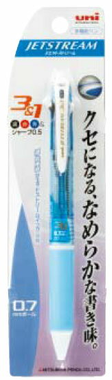 多機能ペン 3&1 0.7mm MSXE4-600-07 1P 水色 取寄品 三菱鉛筆 MSXE4600071P8 (三菱鉛筆 文房具 文具 事務用品 筆記具)