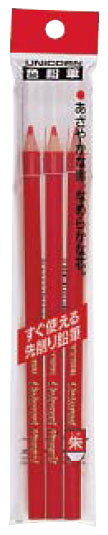 鉛筆 朱通シ 先削リ 1P3本入 【10パックセット】 取寄品 三菱鉛筆 SDSK3P (三菱鉛...