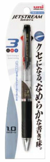三菱鉛筆 - 油性ボールペン 3色 1.0mm SXE3-400-10 1P 透明 【10パックセット】 取寄品 三菱鉛筆 SXE3400101P.T (三菱鉛筆 文房具 文具 事務用品 筆記具)