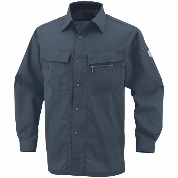 エコ5IVEスター長袖シャツ カーボンチャコール M ※取寄品 コーコス A-4458