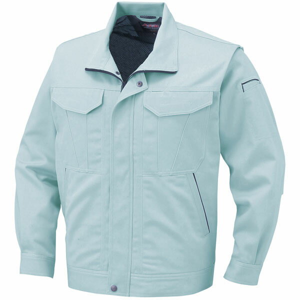 抗菌防臭・防縮ブルゾン(前ファスナー) パウダーグリーン S ※取寄品 コーコス A-1740