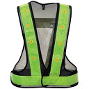 LED安全ベスト 紺地/黄 フリーサイズ 取寄品 ミズケイ 5916505 ( 安全 警備 保安 )