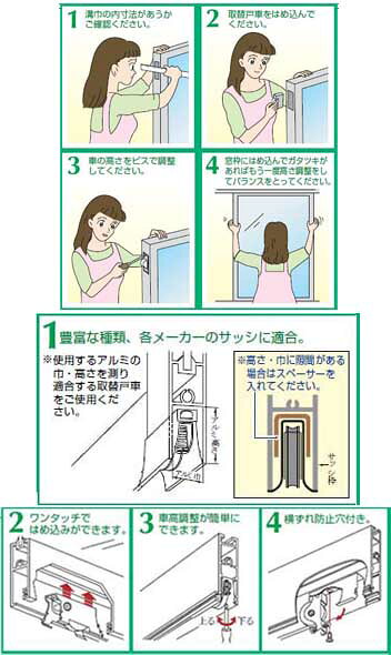 ロタ・サッシ取替戸車パック入 ジュラコン車(17型・平型)(1パック価格) ジュラコン...
