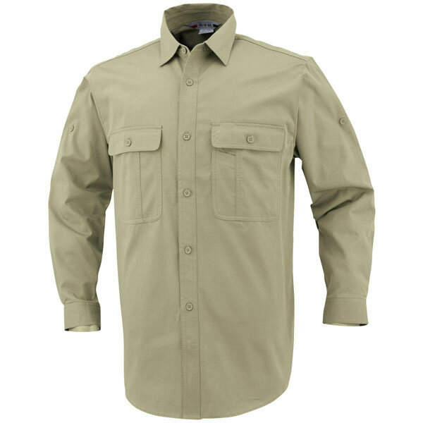 ロールアップ長袖シャツ マスタード L ※取寄品 コーコス 508