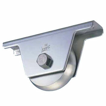 ステンレス重量戸車(75mm・山R型)(1箱・2個) ヨコヅナ JBS-0758