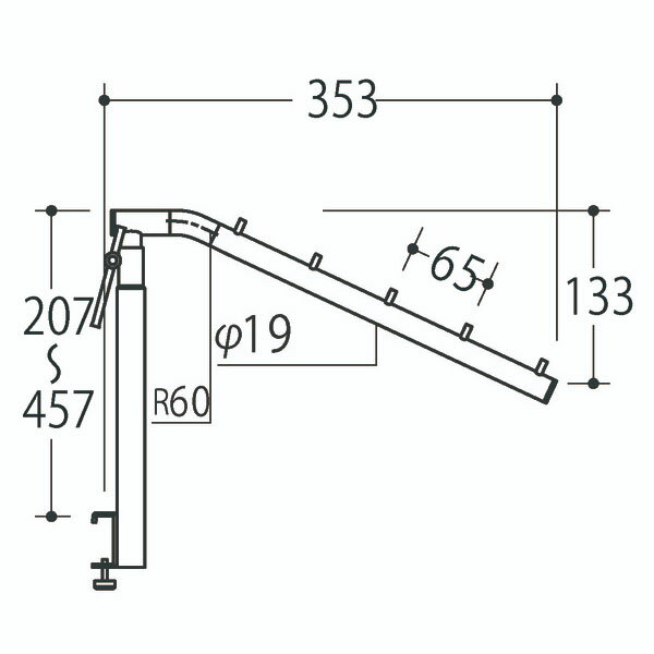 Vフェイスアウトスロープ アジャストタイプ 19径 フック5個 クローム 取寄品 ロイヤル V-FSAK-19-5 ( 棚 角パイプ 水平 ダブル 傾斜連掛け 陳列棚 商品棚 パイプハンガー フェイスアウトハンガー 引っ掛け式衣料ハンガー )