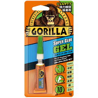 ゴリラ スーパーグルー ジェル 強力瞬間 接着剤 3g 取寄品 ゴリラグルー (GORILLA GLUE ) 1772 ( 耐衝撃 耐振動 最速10秒接着 超強力 耐水 屋内 屋外 耐熱 104度 凸凹 湿気 接着 平滑面 広い 狭い 補修 金属 木材 石材 陶器 プラスチック ガラス ゴム 現場 工場 )