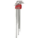 本締めボールポイントレンチ エクストラロングタイプ 9本組 10セット 取寄品 ベッセル 8300BP-XL-143960 ( ねじれ 折れ 強い 狭い場所 早...