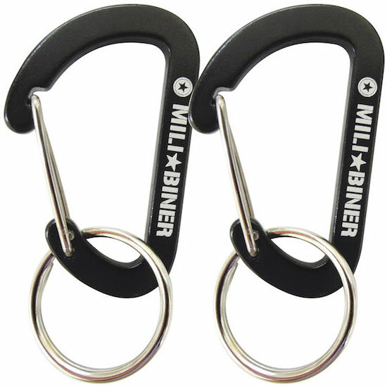 ミリタリーカラビナ 4mm 2個入 取寄品 冒険倶楽部(ボウケンクラブ) MCB-1