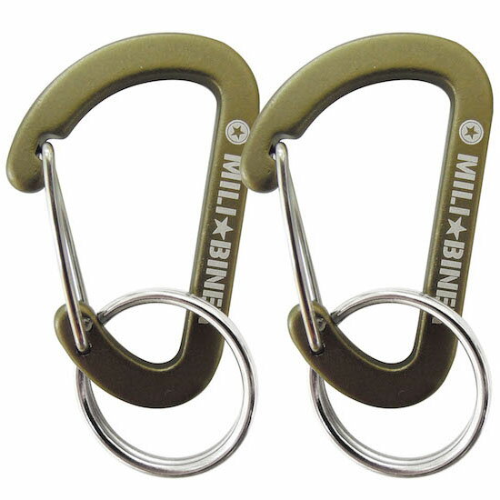 ミリタリーカラビナ 4mm 2個入 取寄品 冒険倶楽部(ボウケンクラブ) MCB-2