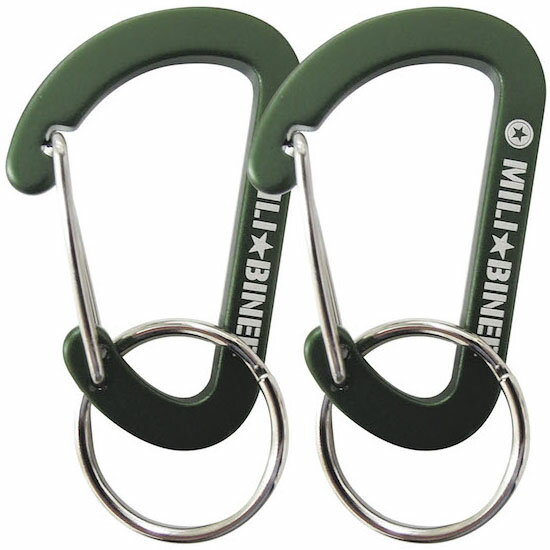 ミリタリーカラビナ 4mm 2個入 取寄品 冒険倶楽部(ボウケンクラブ) MCB-3
