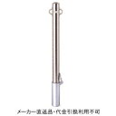 車止めポール ポストタイプ 差込式 フタ付き フック2ヶ付 #400研磨仕上げ 直径76.3mm 高さ850mm ステンレス製 メーカー直送 代引不可 サンキン メドーマルク SP2-8SF ( 駐車場用品 駐車場 出入り口 車庫 空間 区切り ポール 商業施設 公共施設 公園 駅前広場 病院 )