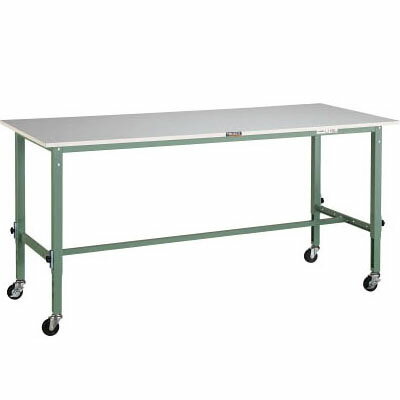 軽量高さ調整作業台(80kg型・リノ天板)1800×750×719～1019mm【代引不可・メーカー直送品 車上渡し品】 トラスコ RAEM-1800C75