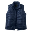 雷神 ウォームベスト ネック付き 3ネイビー サイズM 服地のみ 取寄品 サンエス BO31960-3-M ( 作業着 作業服 屋外作業 庭作業 寒さ対策 暖か...