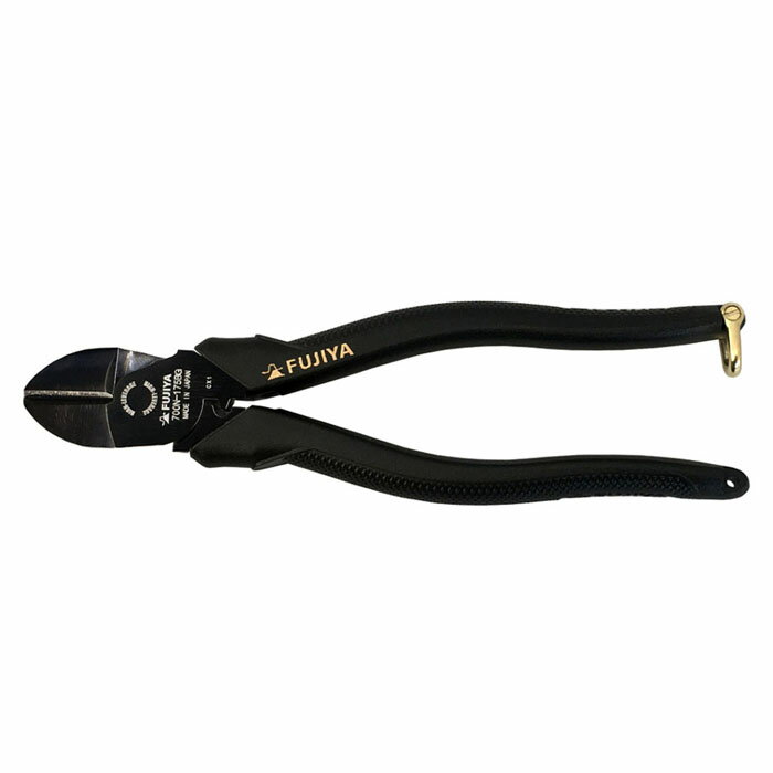 偏芯強力ニッパ 黒金 175mm 取寄品 フジ矢 700N-175BG ( 高所 電気工事 切断 作業 )