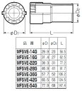 コンビネーションカップリング(Gタイプ)PF管42⇔VE管42 ベージュ 2(5個価格) 未来工業(MIRAI) MFSVE-42G 2