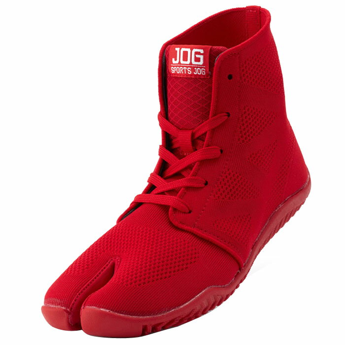 スポーツジョグ2 赤 26.5cm 取寄品 丸五 SPJOG2-RD-265 ( 足袋型 スニーカー 靴ひも メッシュ ミドルカット )