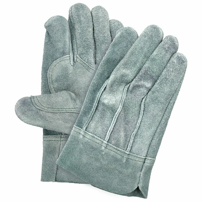 ダブルパーム オイル 牛床革 背縫い 革手袋 作業手袋(Mサイズ) 取寄品 ユニワールド KS432 ( 土木 建築 鉄筋 仮枠 重機運転 荷役 運転 農業 林業 日曜大工 ガーデニング 荷物 引越 野外キャンプ 牛革 )(4)