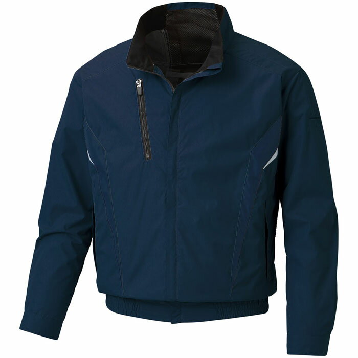 空調風神服 ※服地のみ 長袖ブルゾン ネイビー 4Lサイズ 取寄品 サンエス KF101-3-4L ( 作業服 仕事服 作業着 仕事着 夏 暑さ対策 職人 レジャー アウトドア 釣り 野球観戦 フェス 長持ち 熱中症対策 屋外作業 農作業 草刈り SUN-S メンズ )