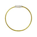 キーワイヤービニコートタイプ 黄 バラ 取寄品 ニッサチェイン SKE-101V (こすれ切れ 安全 鍵 ワイヤー)