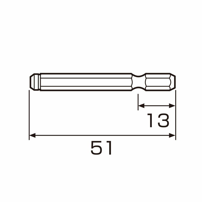 オフセットアダプター19mm専用止め輪付きビット 取寄品 ANEX 兼古製作所 AOA-19EB 2
