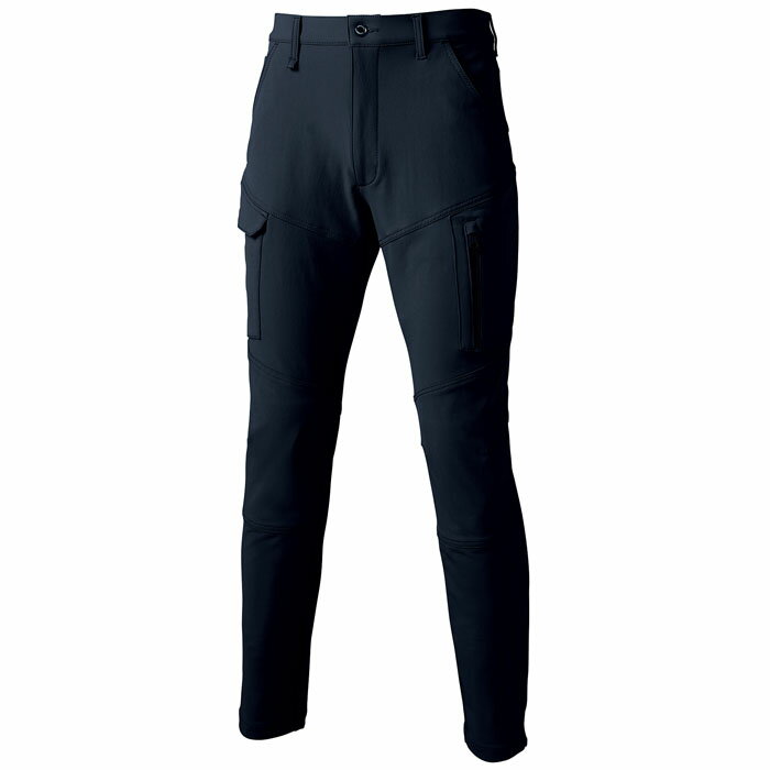 Work Clothes - カーゴパンツ ウエスト82 ブラック 取寄品 クロダルマ 35673 (作業着 ボトムス パンツ ズボン ストレッチ 防シワ ノータック)