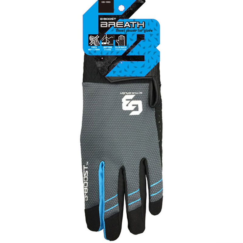 G-BOOST BREATH グレー 夏用作業グローブ(Mサイズ) 5双価格 取寄品 ユニワールド GB-1003 ( 手袋 夏 冷感 涼 作業 )