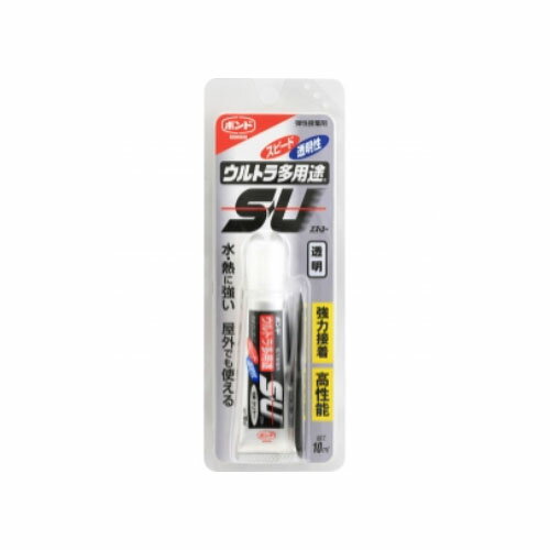 ボンド ウルトラ多用途SU クリヤー 10ml 10本 取寄品 コニシ 04591 (水 熱 屋外 衝撃 吸収 安全 環境 強力 接着)