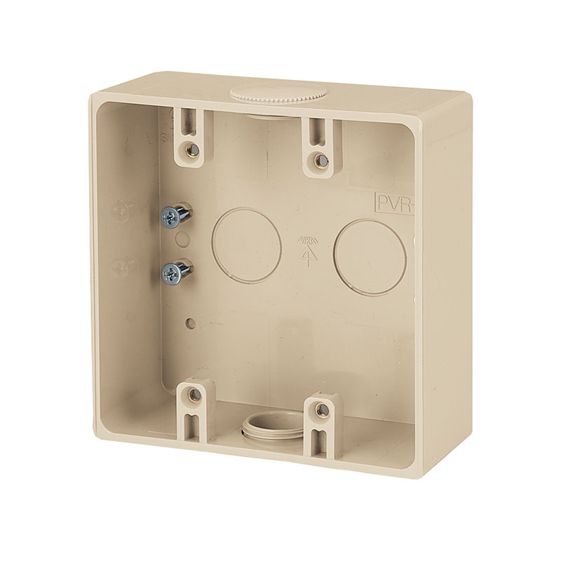 乐天商城 - 2ヶ用 露出スイッチボックス(ブランクタイプ)ベージュ 1個 取寄品 未来工業(MIRAI) PVR-BKWJ ( 耐衝撃性 高耐候性 配管 スイッチボックス コネクタ )