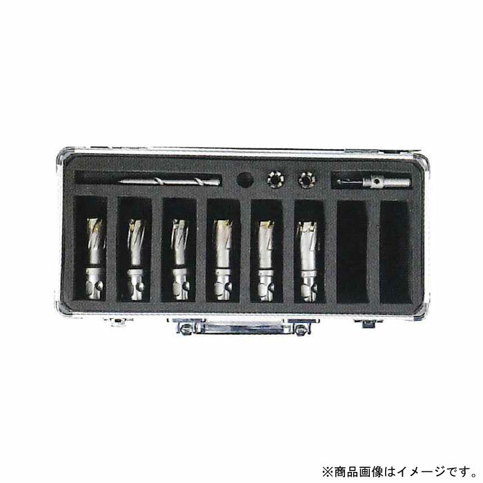 デルタゴンメタルボーラーアルミボックスキット13 ワンタッチタイプ センターピン/メタルボーラーミニ/シャンク (HiKOKI/日東用)付 取寄品 ミヤナガ DLMBALBOX13 (穿孔 穴あけ 金属 ステンレス 切削油タイプ 磁気ボール盤 キット ボックスキット)