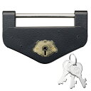 エイト倉庫錠 カギ3本付 ブラック 特大(特1号) 取寄品 エイト DL-1 ( 錠前 鍵 扉 倉庫 寺 神社 仏閣 )